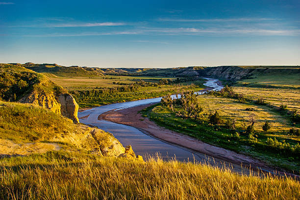 dakota do norte badlands - theodore roosevelt imagens e fotografias de stock