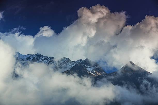istock Snow covered mountains and rocky peaks 523515057
