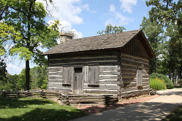 istock Very Old Pioneer Log Cabin 523517175