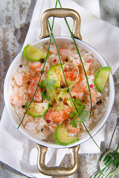 istock Rice with shrimp and zucchini 523537851