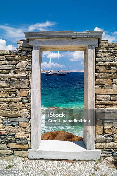 Ionische Säulen Hauptstadt Architektonischen Details Auf Delos Island Stockfoto und mehr Bilder von Insel Delos