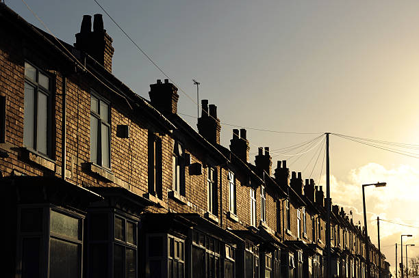 Row of Terraced Housing in Smethwick, Birmingham,Uk, 2014.