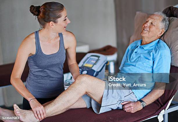 Youre Getting Better By The Day Stock Photo - Download Image Now - Arthritis, Bending, Men