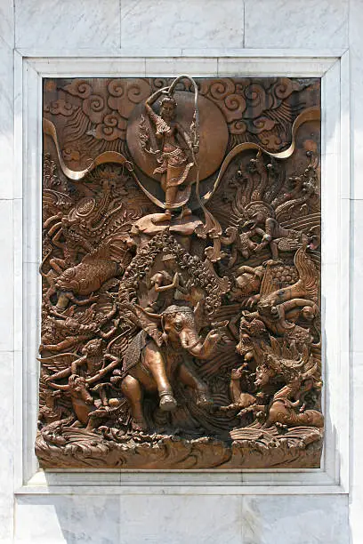 Photo of Relief in Wat Traimit