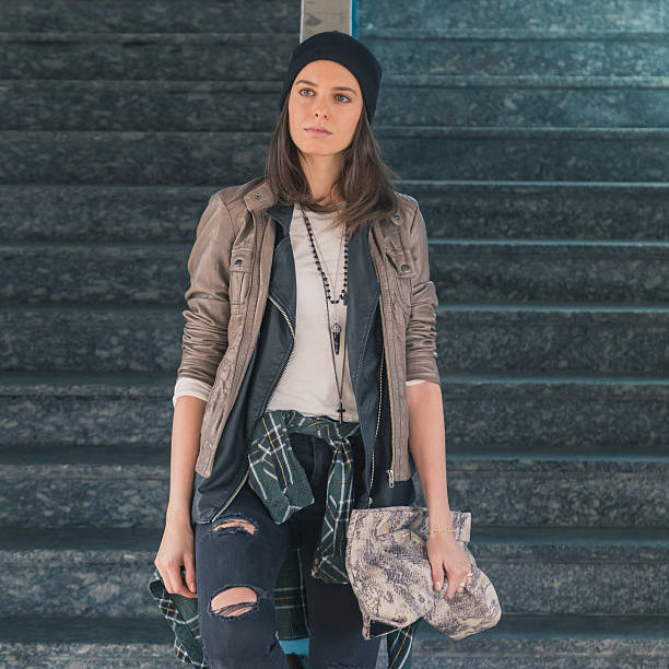 istock Pretty girl posing in a metro station 523558757