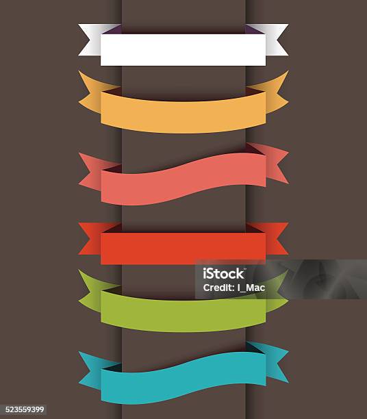 Set Of Ribbon Banner Stock Illustration - Download Image Now - Abstract, Art, Art And Craft