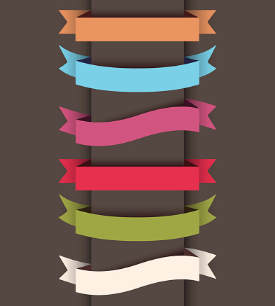 Vector illustration Set of ribbon banner. EPS10. Contains transparent.