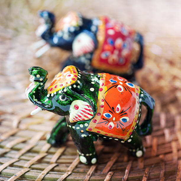 istock Indian wooden elephant 523562105