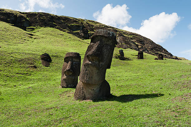 istock Statues on Isla de Pascua. Rapa Nui. Easter Island 523565791