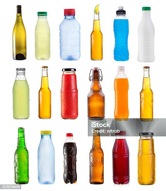 Set Of Various Bottles Stock Photo - Download Image Now - Bottle, Drink, Cut Out