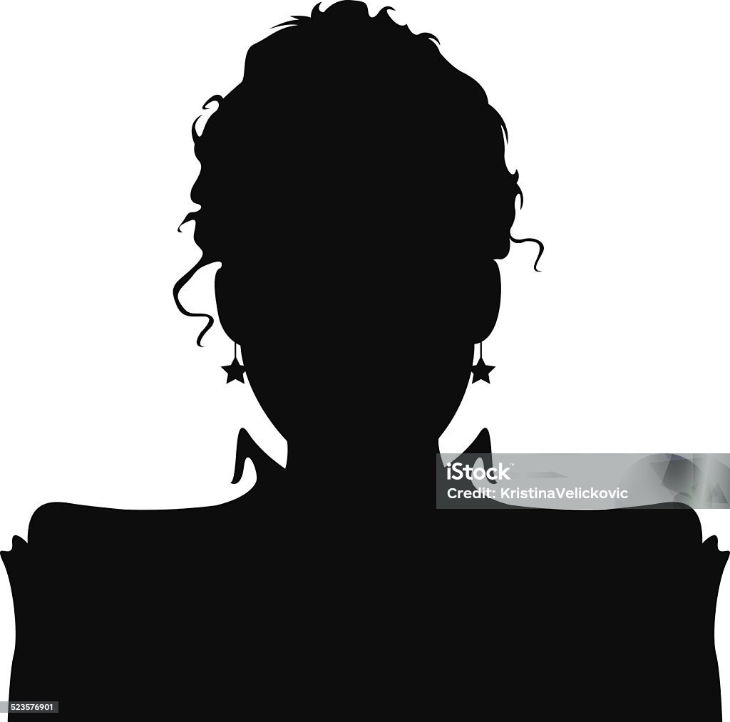 Lady silhouette vector file of girl silhouette In Silhouette stock vector