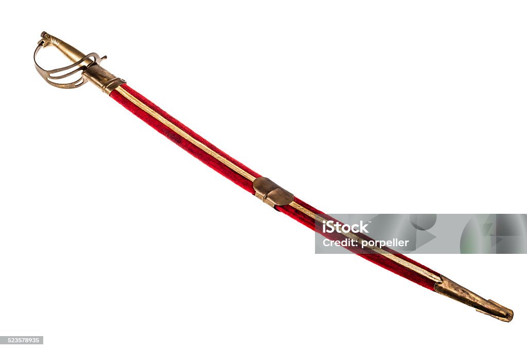 Ceremonial sword a ceremonial pirate sword isolated over a white background Ancient Stock Photo