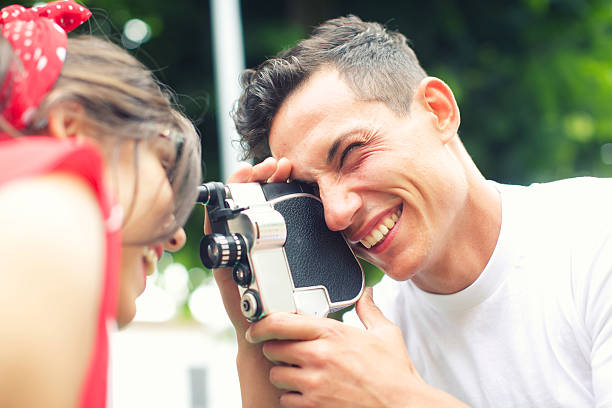 istock Guy takes his girlfriend with an old camera 523580915