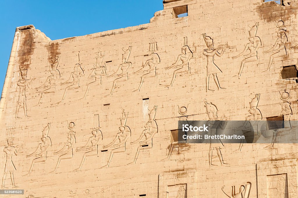 Edfu, Egypt Temple of Horus in Edfu, Egypt Ancient Stock Photo