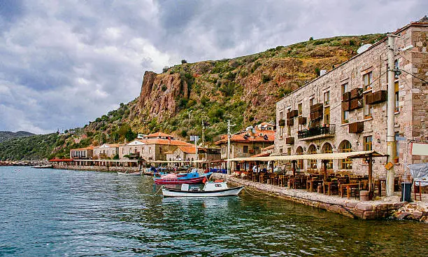 Assos Town in Canakkale, Turkiye (TR). Also as known Behramkale