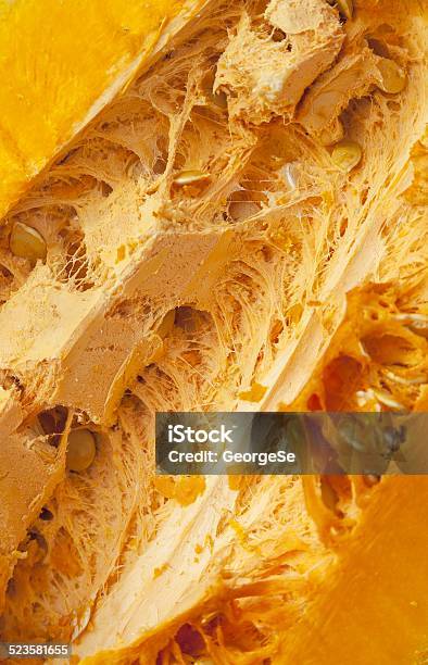 Detail Of Inside A Ripe Pumpkin Stock Photo - Download Image Now - Agriculture, Autumn, Close-up