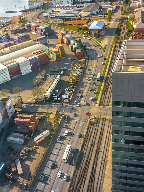 istock Montevideo Commercial Port Aerial View 523581917