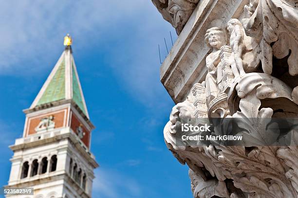 Campanile San Marco Square In Venice Stock Photo - Download Image Now - Arch - Architectural Feature, Architectural Column, Architecture
