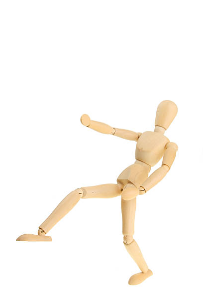 istock Wooden model in fighting pose 523582441