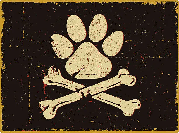 Vector illustration of Doggy Roger Flag