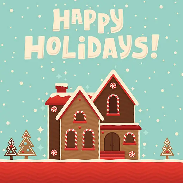 Vector illustration of Gingerbread House