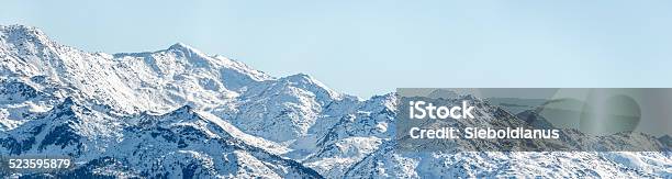 Alpine Snowy Mountain Peaks Around Innsbruck Stock Photo - Download Image Now - Blue, Copy Space, Distant