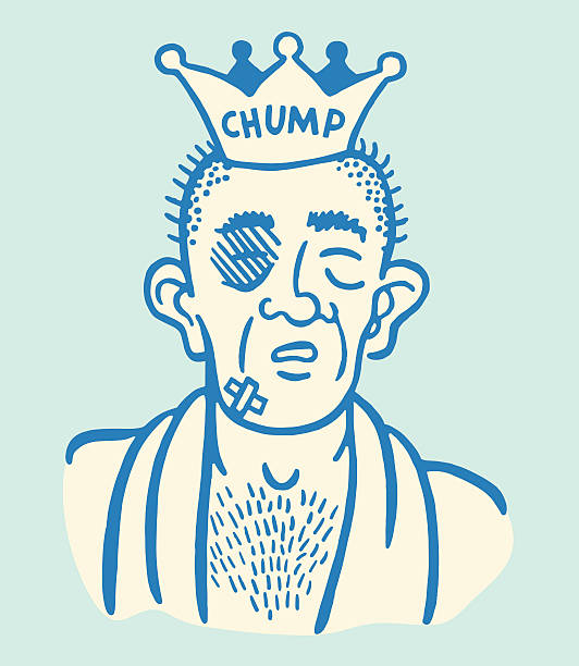 Portrait of a Chump Portrait of a Chump sports head injury stock illustrations