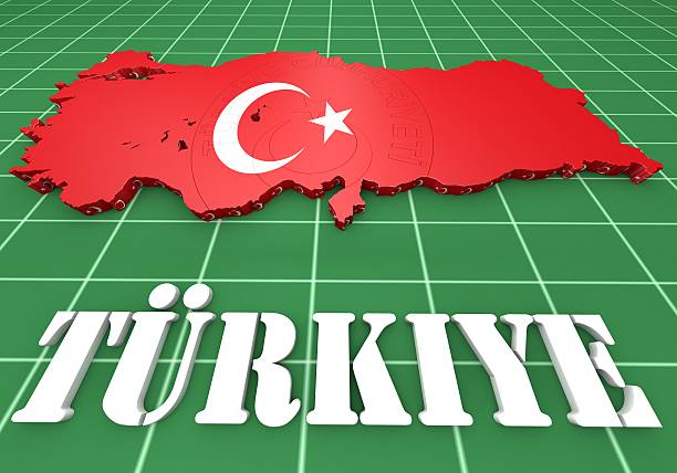 istock map illustration of Turkey with flag 523598283