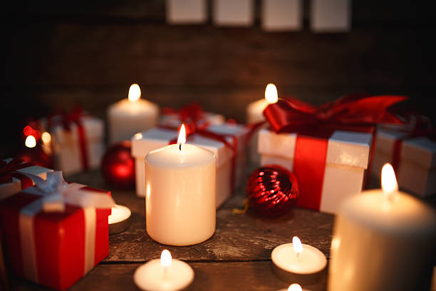 istock Christmas gifts with decoration 523598689