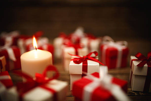 istock Christmas gifts with decoration 523598755