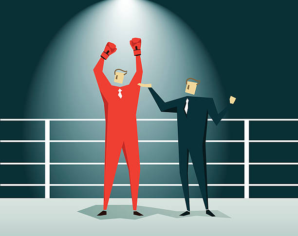 Victory ,Boxing, Challenge, Boxing Ring, Success Illustration and Painting boxing referee stock illustrations