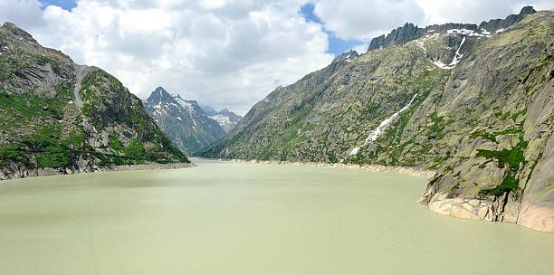 The artificial lake of Grimsel The artificial lake of Grimsel - Canton de Bern - Switzerland grimsel pass photos stock pictures, royalty-free photos & images