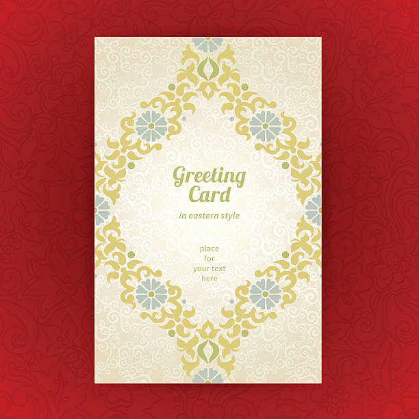 istock Vintage ornate cards in oriental style. 523599541