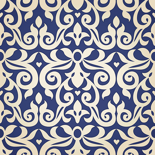 Vector seamless pattern in Victorian style. Vector seamless pattern in Victorian style. Element for design. Ornamental backdrop. Lace tracery background. Ornate floral decor for wallpaper. Endless texture. Contrast pattern fill. byzantine pattern stock illustrations