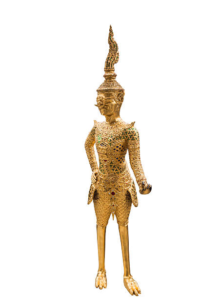istock Golden Kinnari statue at temple,Wat Phra Kaew 523602179