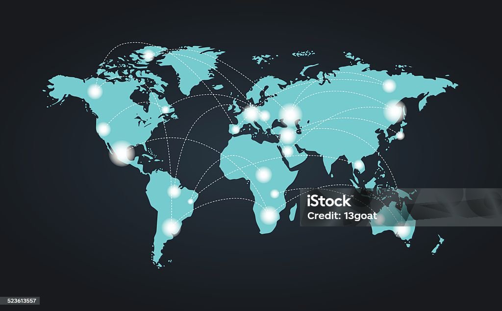 World Map Connection World map connection background to represent internet concept. World Map stock vector