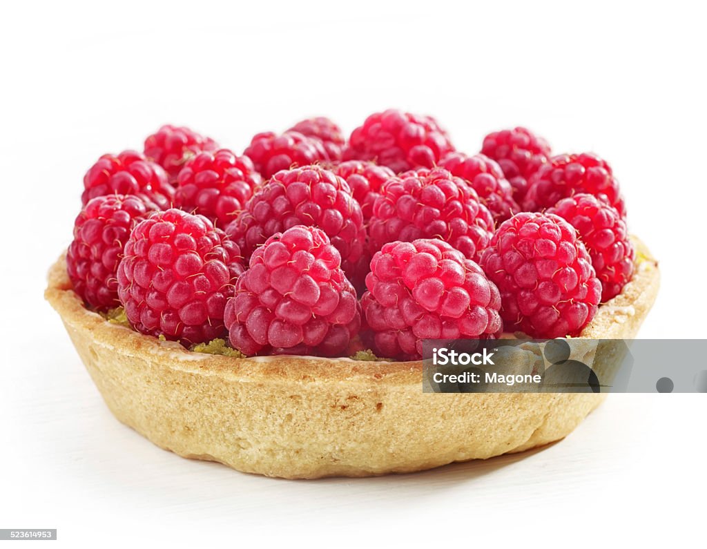 raspberry tart raspberry tart cake on a white background Baked Stock Photo