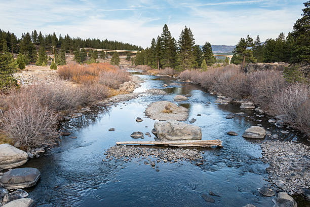 Truckee River A view of the Truckee River just east of Truckee CA. truckee river photos stock pictures, royalty-free photos & images