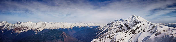 istock snow-covered tops of mountains panorama Sochi 523615682