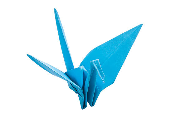 istock Origami blue bird paper 523615695