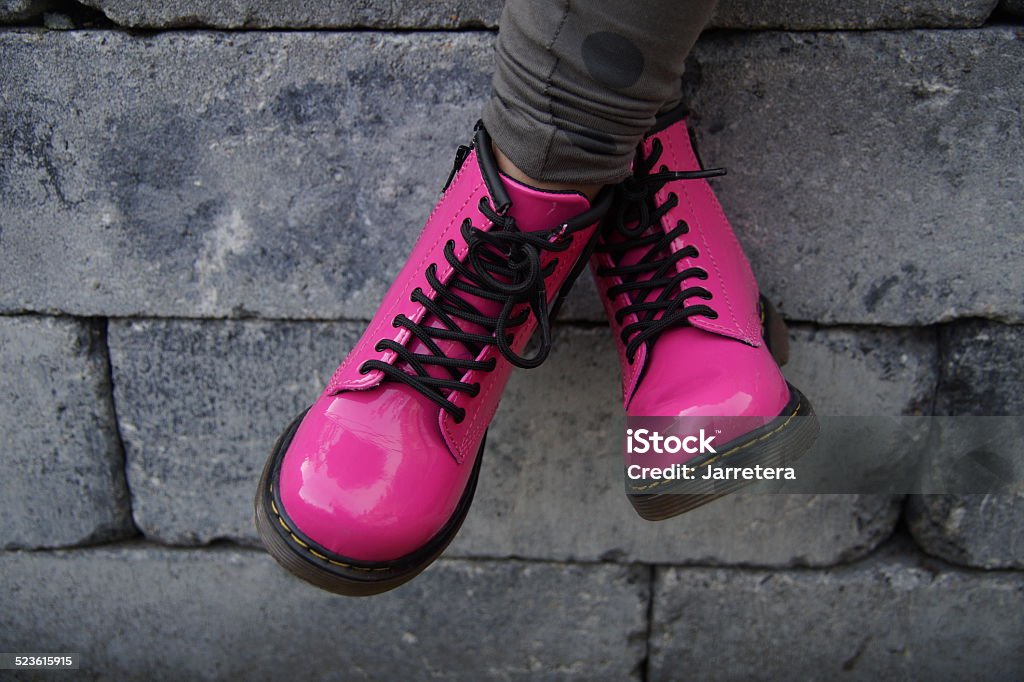Pink Punk Alternative Girl Woman Shoes Cross Legged Photo Download Image Now -