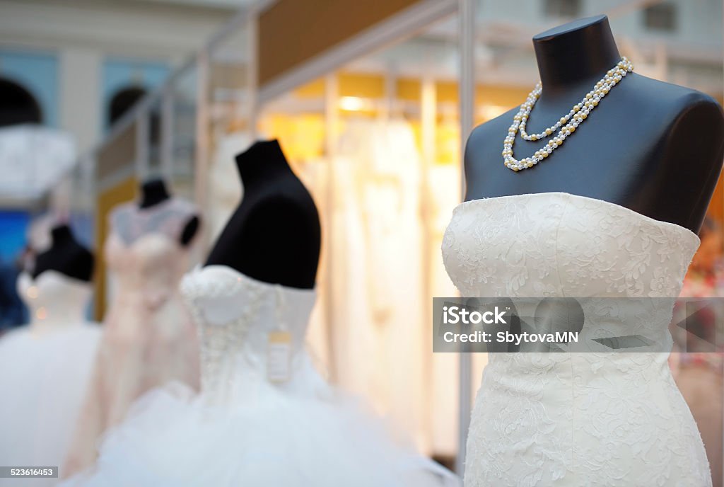 Beautiful wedding dresses Beautiful wedding dresses on a mannequin Beautiful People Stock Photo