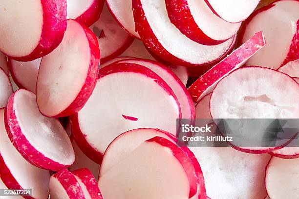 Sliced Red Radishes Stock Photo - Download Image Now - Agriculture, Bundle, Close-up