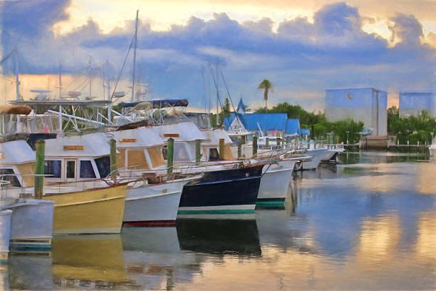 istock Sarasota - Boats in a row 523617605