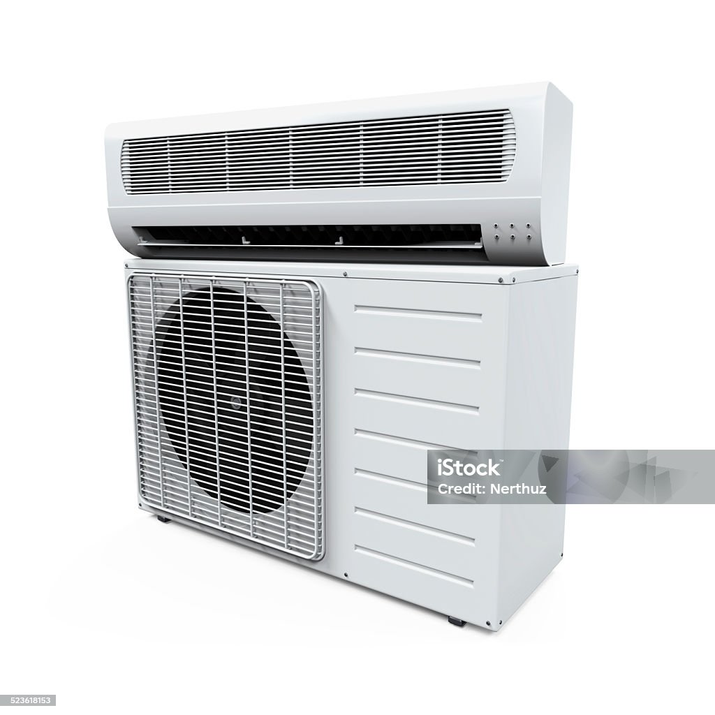 Acondicionador de aire aislada - Foto de stock de Aparato de aire acondicionado libre de derechos