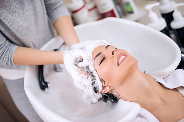 istock Hairdresser with his customer 523622010