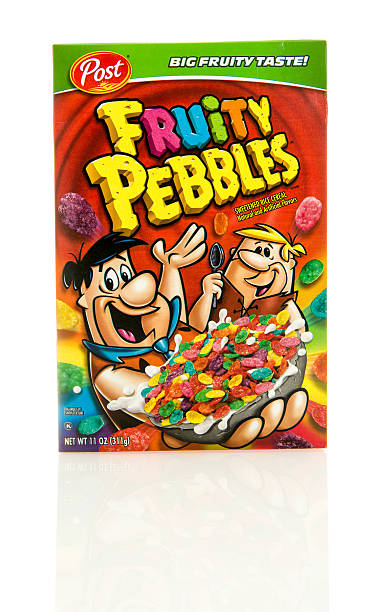 Fruity Pebbles Cereal stock photo
