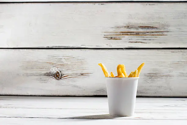 Photo of Cup of french fries.