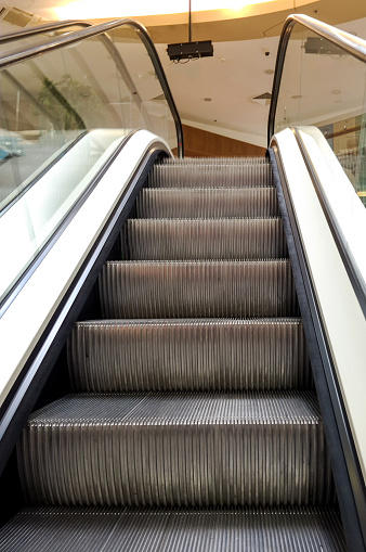 Stairs of the escalator. Close-up. (  photographed on the Meizu MX4 Pro )