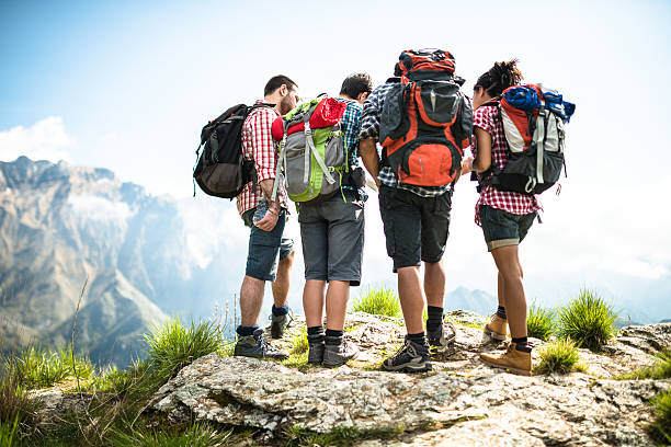 istock group of people standing on the mountain 523628742